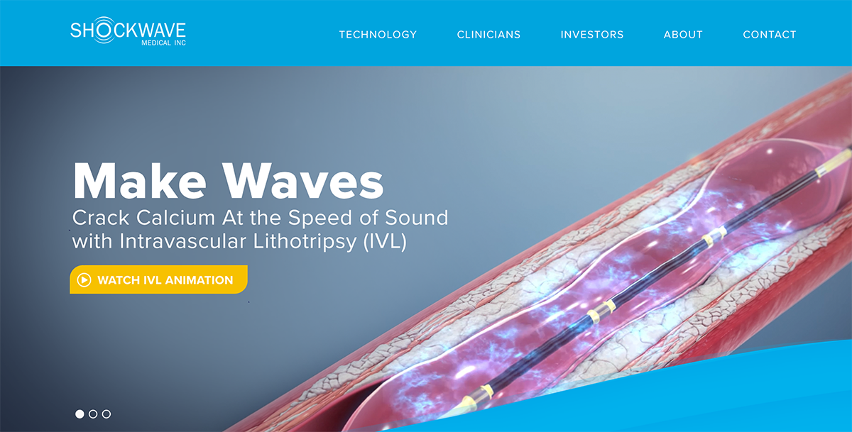 shockwave medical's website rebrand